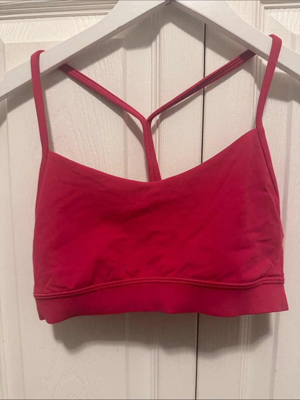 lululemon athletica Bright Raspberry Pink Strappy T-Back Sports Bra